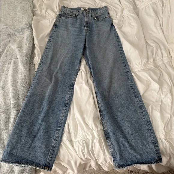 Agolde Light Blue Straight Leg Jeans